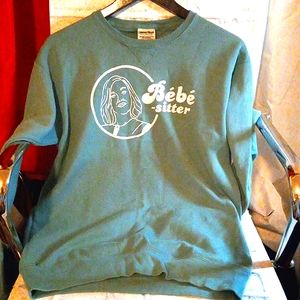 EUC: COMFORT WASH; BE'BE'-SITTER CREW NECK, LONG SLEEVE SWEATSHIRT.
